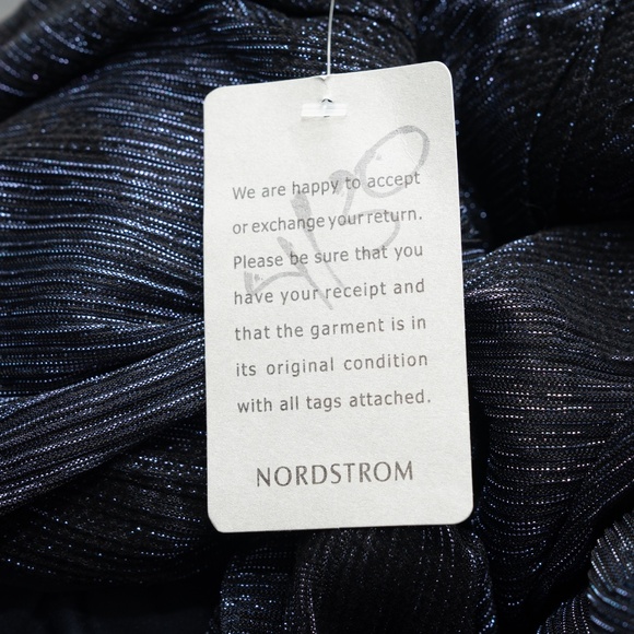 Betsy & Adam Floral Metallic Crinkle Gown - Picture 8 of 13